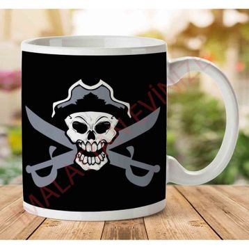 Pirate Skull And Cross Cutlass Baskılı Kupa
