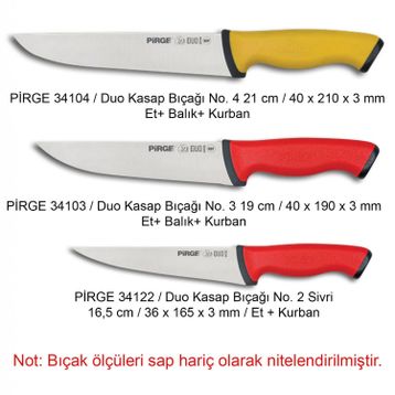 Pirge 34103 - 34104 - 34122 Duo 3'lü Kurban Seti