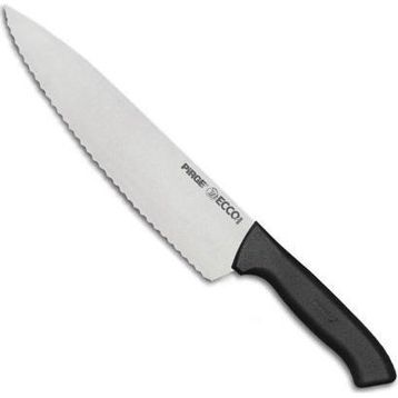 Pirge 38261 21 cm Siyah Ecco Dişli Şef Bıçağı