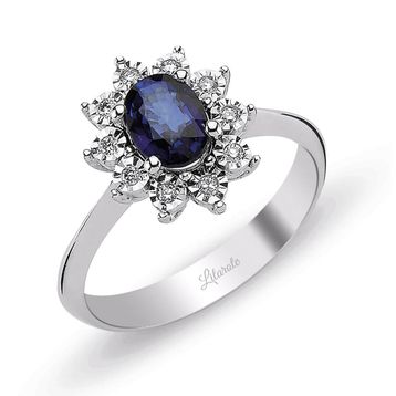 Pırlantalı Safir Yüzük