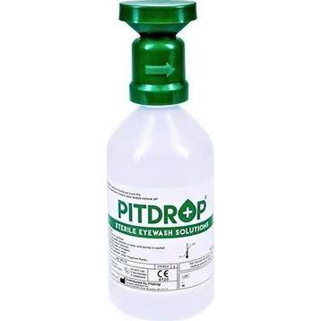 Pitdrop 500 ml Yeşil Kapak Toz için Göz Duşu
