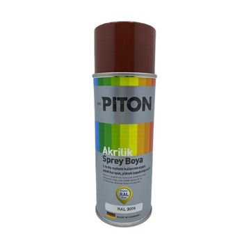 Piton RAL 3009 Oksit Kırmızı 400 ml Sprey Akrilik Boya