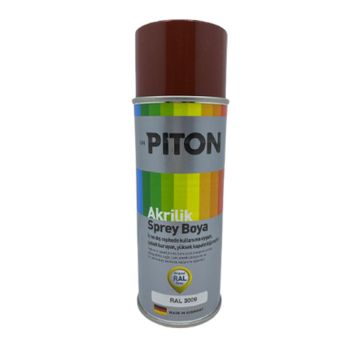 Piton RAL 3009 Oksit Kırmızı 400 ml Sprey Akrilik Boya