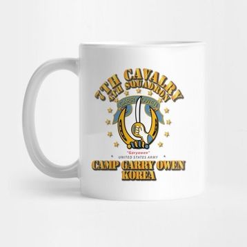 Pixxa 4th Squadron 7th Cavalry Camp Gary Owen Korea Kupa Bardak