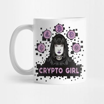 Pixxa Bitcoin Kripto Para Girl Kupa Bardak