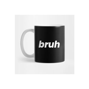 Pixxa Bruh Text Minimal Design Kupa Bardak