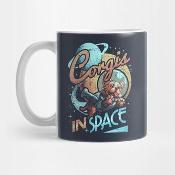 Pixxa Corgis In Space Kupa Bardak