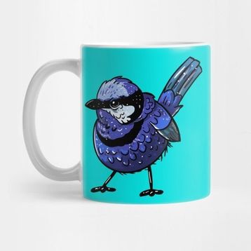 Pixxa Cute Blue Wren Kupa Bardak