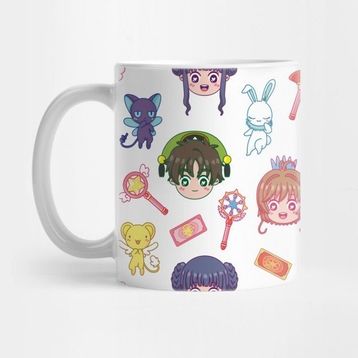 Pixxa Cute Cardcaptor Heads Pattern Kupa Bardak