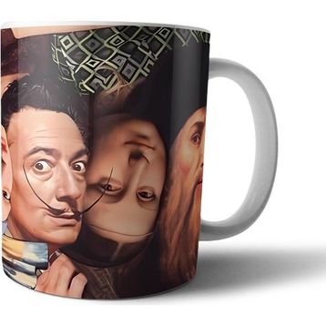 Pixxa Dali Van Gogh Mona Lisa İnci Küpeli Kız Kupa Bardak