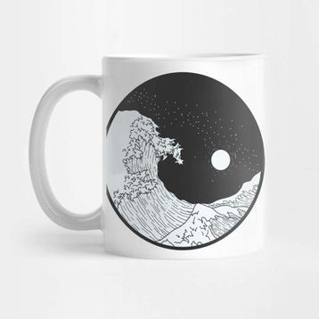 Pixxa Great Wave Yin Yang Kupa Bardak