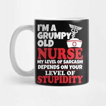 Pixxa I'm A Grumpy Old Nurse Kupa