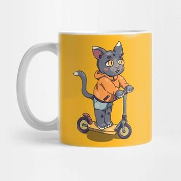 Pixxa Kedi ve Scooter Kupa Bardak