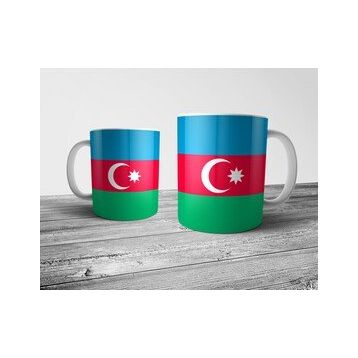 Pixxa Model 1 Azerbaycan Bayrağ Kupa Bardak