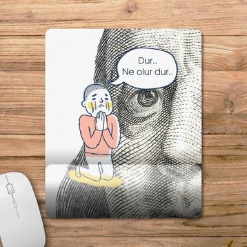 Pixxa Model 1 Dolar Türk Lirası - Dolar Artışı - Döviz Sorunu Bilek Destekli Mouse Pad