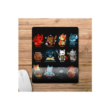 Pixxa Model 1 Kedi Sınıfları Dnd Frp Rpg Role Playing Bilek Destekli Mouse Pad
