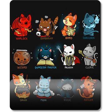Pixxa Model 1 Kedi Sınıfları Dnd Frp Rpg Role Playing Bilek Destekli Mouse Pad