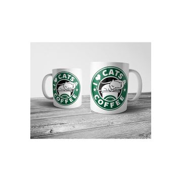 Pixxa Model 1 Kedi ve Kahve Starbucks Cats and Coffee Kupa Bardak