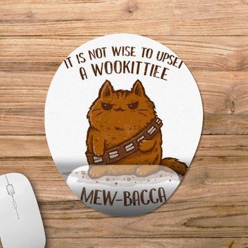 Pixxa Model - 1 Mew-Bacca Star Wars Kedi Chewbacca Bilek Destekli Mouse Pad
