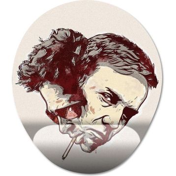 Pixxa Model -1 Oval Fight Club Dövüş Kulübü Bilek Destekli Mouse Pad