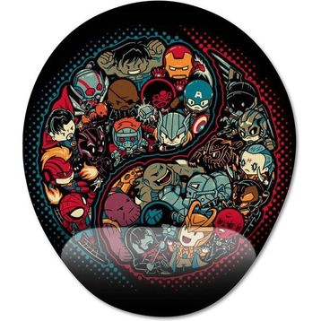 Pixxa Model 1 Oval Marvel Avengers Chibi Bilek Destekli Mouse Pad