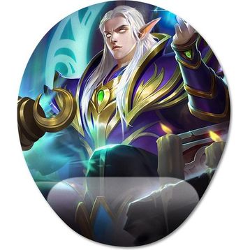 Pixxa Model -1 Oval Mobile Legends Estes Bilek Destekli Mouse Pad