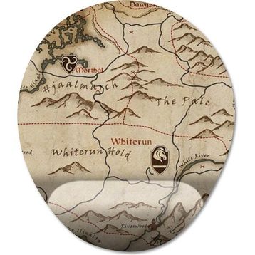Pixxa Model - 1 Skyrim Haritası - The Elder Scrolls V: Skyrim Bilek Destekli Mouse Pad