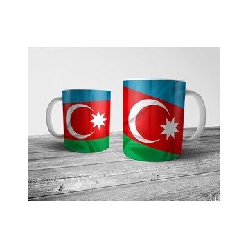 Pixxa Model 2 Azerbaycan Bayrağı Kupa Bardak