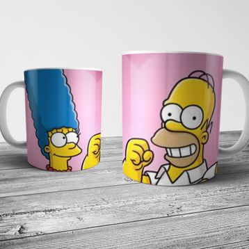Pixxa Model 2 Homer ve Marge Kupa Bardak