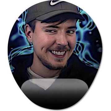 Pixxa Model -6 Oval Mr. Beast Bilek Destekli Mouse Pad