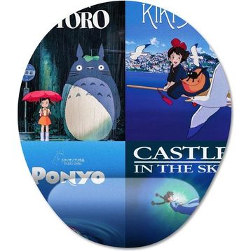 Pixxa Model -9 Oval Studio Ghibli Bilek Destekli Mouse Pad