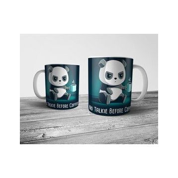 Pixxa No Talkie Before Coffee Panda Kupa