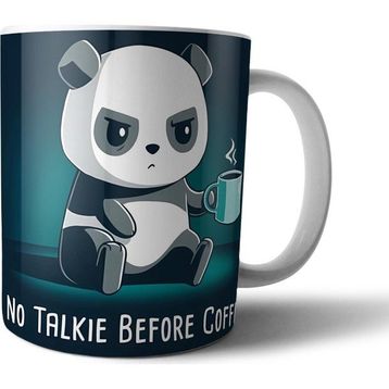 Pixxa No Talkie Before Coffee Panda Kupa