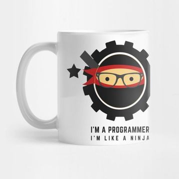 Pixxa Programcıyım Ninja Gibi Bir Şey Programlama Kupa Bardak