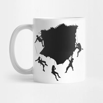 Pixxa Rock Climbing Silhouette Kupa Bardak