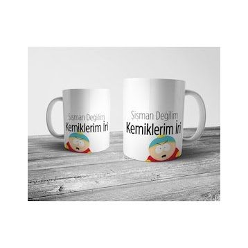 Pixxa Şişman Değilim Kemiklerim İri Model 1 Kupa Bardak