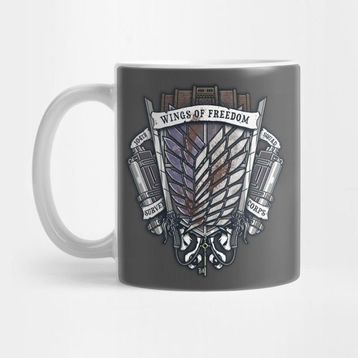 Pixxa Survey Corps Crest Attack On Titan Kupa Bardak