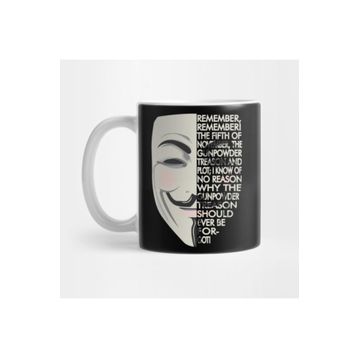 Pixxa V For Vendetta Typography Kupa Bardak