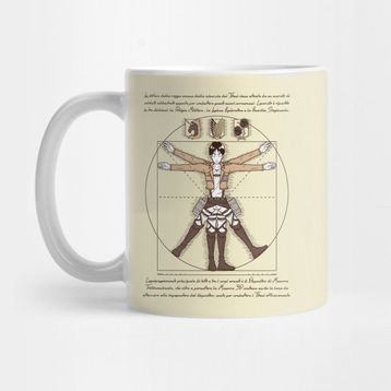 Pixxa Vitruvian Trainee Levi Attack On Titan Kupa Bardak
