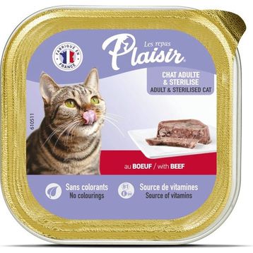 Plaisir Biftek (Sığır) Etli Pate Kısırlaştırılmış ve Yetişkin 100 gr Kedi Yaş Maması