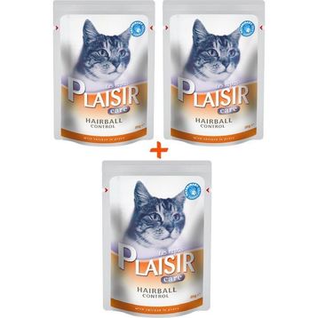 Plaisir Care Hairball Kontrol Tavuklu 3x85 gr Yaş Kedi Maması