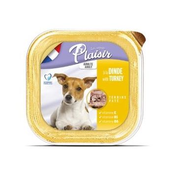 Plaisir Pate Hindi Etli 22x150 gr Yaş Mama Yetişkin Köpek Konservesi