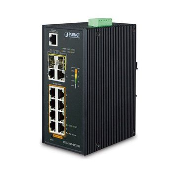Planet PL-IGS-4215-8P2T2S 8 Port Gigabit PoE+ 2 Port 10-100T 2 Port SFP 240 W PoE Endüstriyel PoE Switch