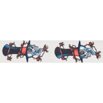 PlanetWaves 50S04 50 mm Dokuma Stoked Skull Gitar Askısı