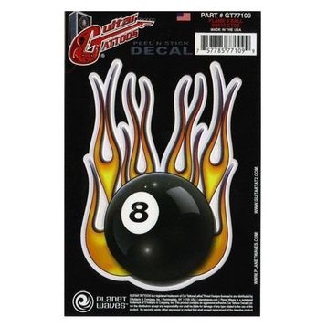 PlanetWaves GT77109 Flame 8 Ball Gitar Stickerı