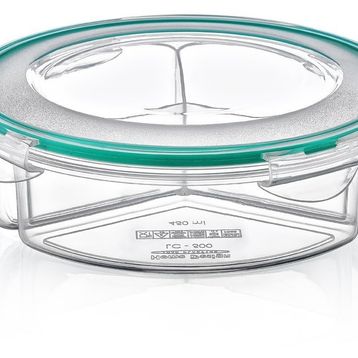 Plastart 3 Bölmeli Fresh Box Yuvarlak Saklama Kabı