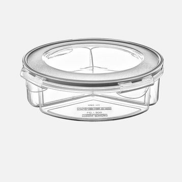 Plastart 3 Bölmeli Fresh Box Yuvarlak Saklama Kabı