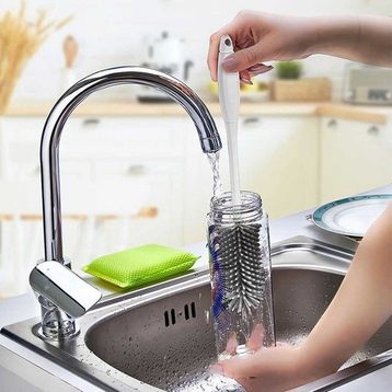 Plastlife KP-139 Gri Biberon Şişe Bardak Kavanoz Yıkama Fırçası