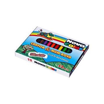 Play Doh 12 Renk Crayon Mum Boya Karton Kutu