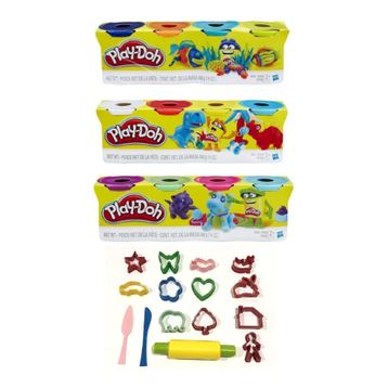 Play Doh 12 Renk Oyun Hamuru ve 15 Parça Kalıp Seti